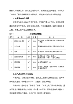 丽佳服装生产新增项目投资可研立项建议书